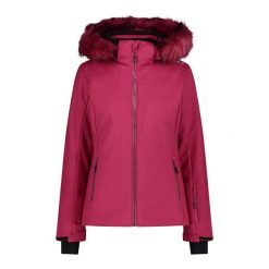 Damska kurtka narciarska softshell CMP. Czerwone kurtki narciarskie CMP, bez wzorów, z softshellu, bez kaptura, narciarskie. Za 835.55 zł.