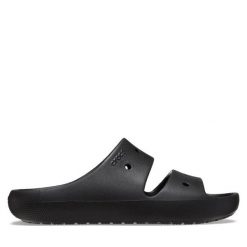 Klapki Crocs. Czarne klapki Crocs, bez wzorów, bez obcasa, bez zapięcia. Za 119.99 zł.