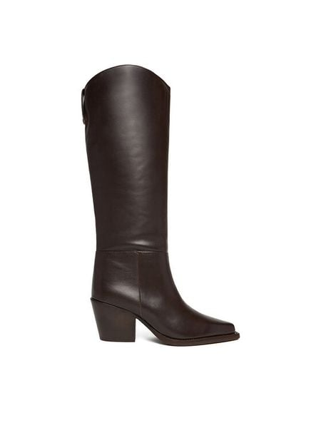 G-Star Raw Kozaki EO-HASRET-25FW38 Brązowy. Brązowe kozaki G-Star Raw, bez wzorów, ze skóry, retro, bez obcasa, na słupku, bez zapięcia. Za 379.99 zł.