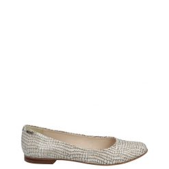 BEŻOWE BALERINY 522 ALIGA BEIGE. Brązowe baleriny Venezia, bez wzorów, ze skóry, bez obcasa, bez zapięcia. Za 199.00 zł.