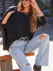 LA Angels Sweter w kolorze czarnym rozmiar: S. Czarne swetry LA Angels, s, bez wzorów, bez ramiączek. Za 130.99 zł.