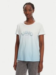 Liu Jo T-Shirt TA5267 JS923 M9112 Niebieski Regular Fit. Niebieskie t-shirty Liu Jo, m, bez wzorów, z bawełny, bez kołnierzyka, bez ramiączek. Za 359.99 zł.