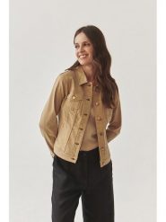 TATUUM Kurtka dżinsowa w kolorze beżowym rozmiar: 40. Brązowe kurtki Tatuum, bez wzorów, bez kaptura. Za 231.95 zł.