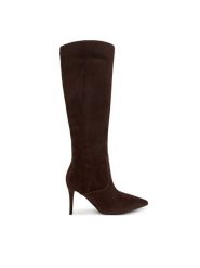 Guess Kozaki FLFCLT SUE11 Brązowy. Brązowe kozaki Guess, z aplikacjami, ze skóry, bez obcasa, na szpilce, bez zapięcia. Za 954.99 zł.
