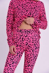 Legginsy termoaktywne - Hotel California Pink Leopard Damskie. Czerwone legginsy OOSC, bez wzorów, z elastanu, długie. Za 269.99 zł.