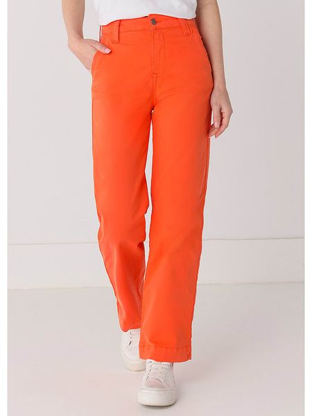 CIMARRON Spodnie w kolorze pomarańczowym rozmiar: W27. Pomarańczowe spodnie materiałowe Cimarron, bez wzorów, z materiału. Za 118.01 zł.