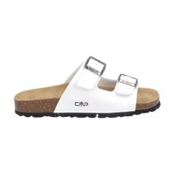 Klapki damskie CMP ECO THALITHA. Białe klapki CMP, bez wzorów, sportowe, bez obcasa, bez zapięcia. Za 149.99 zł.