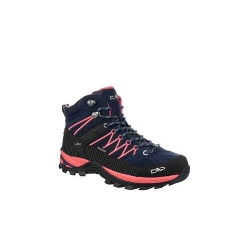Buty trekkingowe damskie CMP Rigel Mid Blue Hibiscus. Niebieskie buty trekkingowe CMP, z gumy, za kostkę, bez zapięcia. Za 299.00 zł.