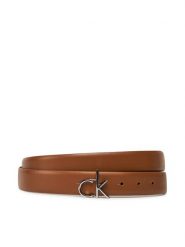 Calvin Klein Pasek Damski Ck Buckle Belt 3.0_Smooth K60K613156 Brązowy. Brązowe paski Calvin Klein, bez wzorów, ze skóry. Za 129.99 zł.