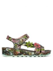 Laura Vita Sandały Brcyano 02 Czarny. Czarne sandały LAURA VITA, bez wzorów, ze skóry, bez obcasa, na płaskiej podeszwie, bez zapięcia. Za 409.99 zł.