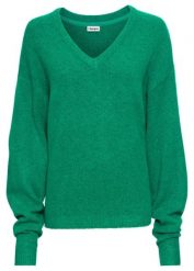 Sweter dzianinowy oversize. Niebieskie swetry bonprix, bez wzorów, z dzianiny, bez ramiączek. Za 97.99 zł.