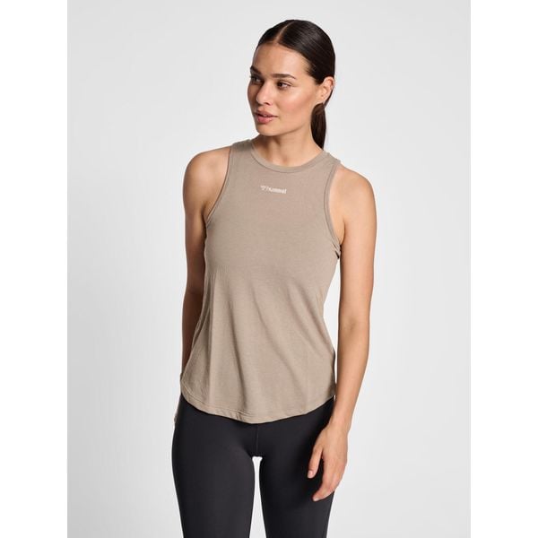 Damski tank top Hummel MT Vanja. Szare topy Hummel, bez wzorów, sportowe, bez kołnierzyka, bez ramiączek. Za 130.50 zł.