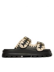 Mou Klapki MU.SW661001N Czarny. Czarne klapki Mou, bez wzorów, z syntetyku, bez obcasa, bez zapięcia. Za 539.99 zł.