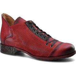 Czerwone Trzewiki Damskie Maciejka Stylowe Obuwie. Czerwone botki Maciejka, bez wzorów, ze skóry, eleganckie, bez obcasa, na płaskiej podeszwie, bez zapięcia. Za 369.00 zł.