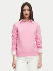 Tommy Jeans Bluza Flag DW0DW19959 Różowy jasny Regular Fit. Czerwone bluzy Tommy Jeans, m, bez wzorów, z bawełny, bez ramiączek, bez kaptura. Za 289.99 zł.