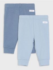 Bawełniane legginsy 2 pack - niebieski. Niebieskie legginsy sportowe Sinsay, m, bez wzorów, z bawełny. Za 19.99 zł.