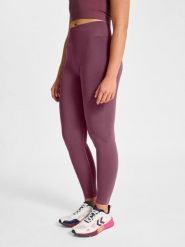 Damskie legginsy z wysokim stanem Hummel Hiit. Czerwone legginsy Hummel, bez wzorów, z poliesteru. Za 197.00 zł.