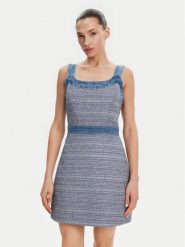 Guess Sukienka codzienna W5GK77 WH610 Niebieski Slim Fit. Niebieskie sukienki Guess, na co dzień, l, z aplikacjami, z bawełny, bez kołnierzyka, bez ramiączek, proste. Za 469.99 zł.