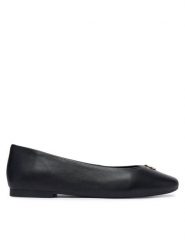 Tommy Hilfiger Baleriny Th Plate FW0FW09374 Czarny. Czarne baleriny Tommy Hilfiger, bez wzorów, ze skóry, bez obcasa, bez zapięcia. Za 409.99 zł.