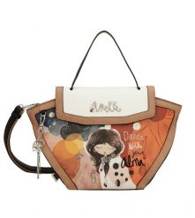 Pomarańczowa Elegancka Damska Torebka Anekke Z Laleczką. Brązowe torebki klasyczne Anekke, bez wzorów, eleganckie, na ramię, bez dodatków. Za 419.00 zł.