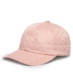 Czapka z daszkiem Guess. Czerwone czapki z daszkiem Guess, z aplikacjami. Za 159.99 zł.