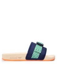 Adidas Klapki Pouchylette W GW9782 Granatowy. Niebieskie klapki adidas, bez wzorów, z materiału, sportowe, bez obcasa, bez zapięcia. Za 239.99 zł.