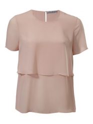 Heine Bluzka w kolorze jasnoróżowym rozmiar: 38. Różowe bluzki Heine, bez wzorów, bez kołnierzyka, bez ramiączek. Za 57.20 zł.