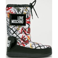 Love Moschino - Śniegowce. Szare śniegowce Love Moschino, z materiału. Za 679.90 zł.