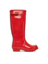 Hunter Kalosze CEO-18-1660 Czerwony. Czerwone kalosze Hunter, bez wzorów, z kauczuku, bez zapięcia. Za 349.99 zł.