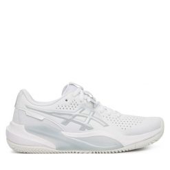 Buty do tenisa Asics. Białe buty treningowe ASICS, bez wzorów, bez zapięcia, tenisowe. Za 539.99 zł.