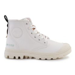 Buty Palladium Pampa Hi Re Vegan Lth 74378-116-M białe. Białe buty treningowe bez wzorów, z materiału, bez zapięcia, trekkingowe. Za 744.13 zł.