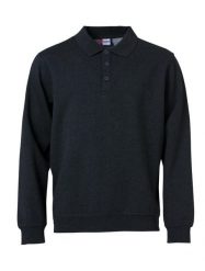 Clique Basic Polo Sweter – miękki i odporny materiał – anthracite melange. Szare swetry CLIQUE, xl, bez wzorów, z bawełny, bez ramiączek. Za 159.53 zł.