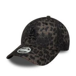 Czapka baseballowa damska Los Angeles Dodgers New Era 9Forty Cosy Leopard. Czarne czapki z daszkiem New Era, bez wzorów, z materiału, sportowe. Za 176.00 zł.