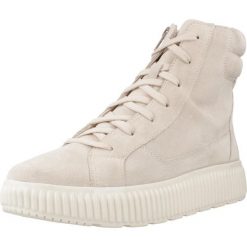 Buty GEOX D GRAISY Beżowy. Brązowe buty trekkingowe Geox, z tkaniny, bez zapięcia. Za 410.99 zł.