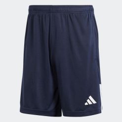 Spodenki do piłki nożnej ADIDAS Sereno. Niebieskie szorty sportowe adidas, bez wzorów, do piłki nożnej. W wyprzedaży za 89.99 zł.