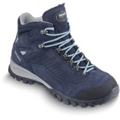 Buty turystyczne damskie Meindl Salo Lady Mid z membraną Gore -Tex. Niebieskie trekkingi MEINDL, bez wzorów, z gore-texu, bez zapięcia, outdoorowe, gore-tex. Za 1,199.90 zł.