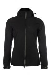 Kurtka jeździecka softshell z kapturem dla kobiet HKM Crew. Czarne kurtki przejściowe sportowe HKM, m, z aplikacjami, z gumy, z kapturem, do jazdy konnej. Za 302.50 zł.