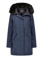 Geographical Norway Parka "Basiline" w kolorze granatowym rozmiar: S. Niebieskie płaszcze Geographical Norway, s, bez wzorów, bez kaptura. Za 207.39 zł.