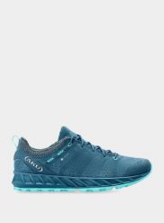 Buty turystyczne damskie AKU Rapida Evo GTX. Niebieskie trekkingi Aku, bez wzorów, z gore-texu, bez zapięcia, trekkingowe, gore-tex. Za 389.00 zł.