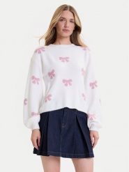 ONLY Sweter Bora 15360712 Biały Regular Fit. Białe swetry ONLY, xs, bez wzorów, z syntetyku, bez ramiączek. Za 129.99 zł.