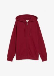 Długa bluza rozpinana. Niebieskie bluzy bonprix, bez wzorów, z dzianiny, bez ramiączek, bez kaptura. Za 89.99 zł.