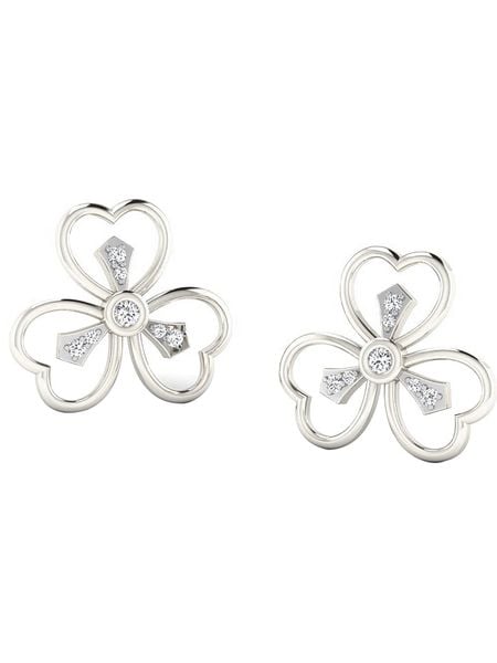 Vittoria Jewels Złote kolczyki-wkrętki z diamentami rozmiar: onesize. Szare kolczyki Vittoria Jewels, z diamentem, złote. Za 861.99 zł.