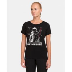 Damska bawełniana koszulka T-shirt Kilpi LTD TRITON-W. Czarne t-shirty Kilpi, m, bez wzorów, z bawełny, sportowe, bez kołnierzyka, bez ramiączek. Za 60.57 zł.