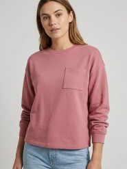 MOSS COPENHAGEN Bluza "Illiana" w kolorze szaroróżowym rozmiar: S/M. Czerwone bluzy bez kaptura Moss Copenhagen, m, bez wzorów, bez kaptura. Za 159.95 zł.