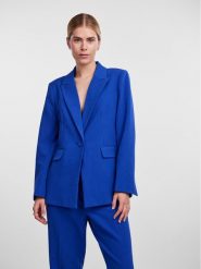 YAS Marynarka Likka 26030741 Niebieski Regular Fit. Niebieskie marynarki i żakiety YAS, s, bez wzorów, z syntetyku, bez ramiączek. Za 119.99 zł.