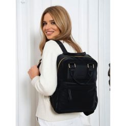 Plecak damski Peterson PTN JN-07 czarny. Czarne plecaki Peterson, bez wzorów, z nylonu, bez dodatków. Za 119.99 zł.