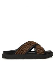 Max Mara Beachwear Klapki Party 25165210396 Brązowy. Brązowe klapki Max Mara Beachwear, bez wzorów, z tworzywa sztucznego, bez obcasa, bez zapięcia. Za 629.99 zł.