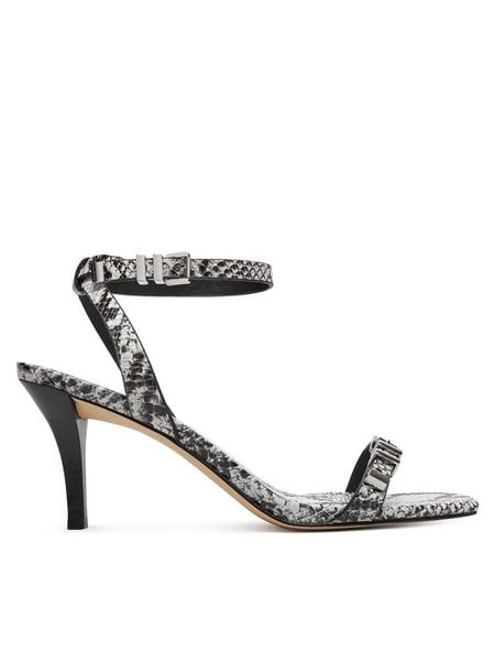 MICHAEL Michael Kors Sandały Darrington 40S5DTMS1E Szary. Szare sandały MICHAEL Michael Kors, bez wzorów, ze skóry, bez obcasa, na szpilce, bez zapięcia. Za 399.99 zł.