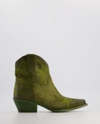 ZAMSZOWE KOWBOJKI DX516 ING BOSCO. Botki Venezia, bez wzorów, ze skóry, bez obcasa, bez zapięcia. Za 569.00 zł.