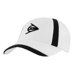 Czapka sportowa z daszkiem Dunlop Performance Cap. Białe czapki z daszkiem Dunlop, bez wzorów, z materiału, sportowe. Za 52.00 zł.